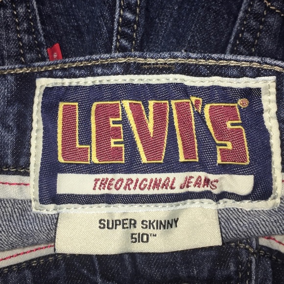 LEVI’S dark blue DENIM distress shorts@2 - Picture 5 of 8